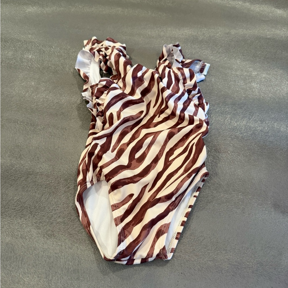 COPY - Janie and Jack Zebra Print One-Piece Swimsuit. Size 18-24 months